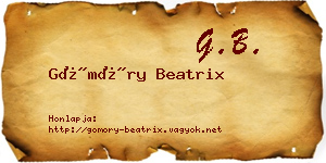 Gömöry Beatrix névjegykártya