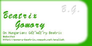 beatrix gomory business card